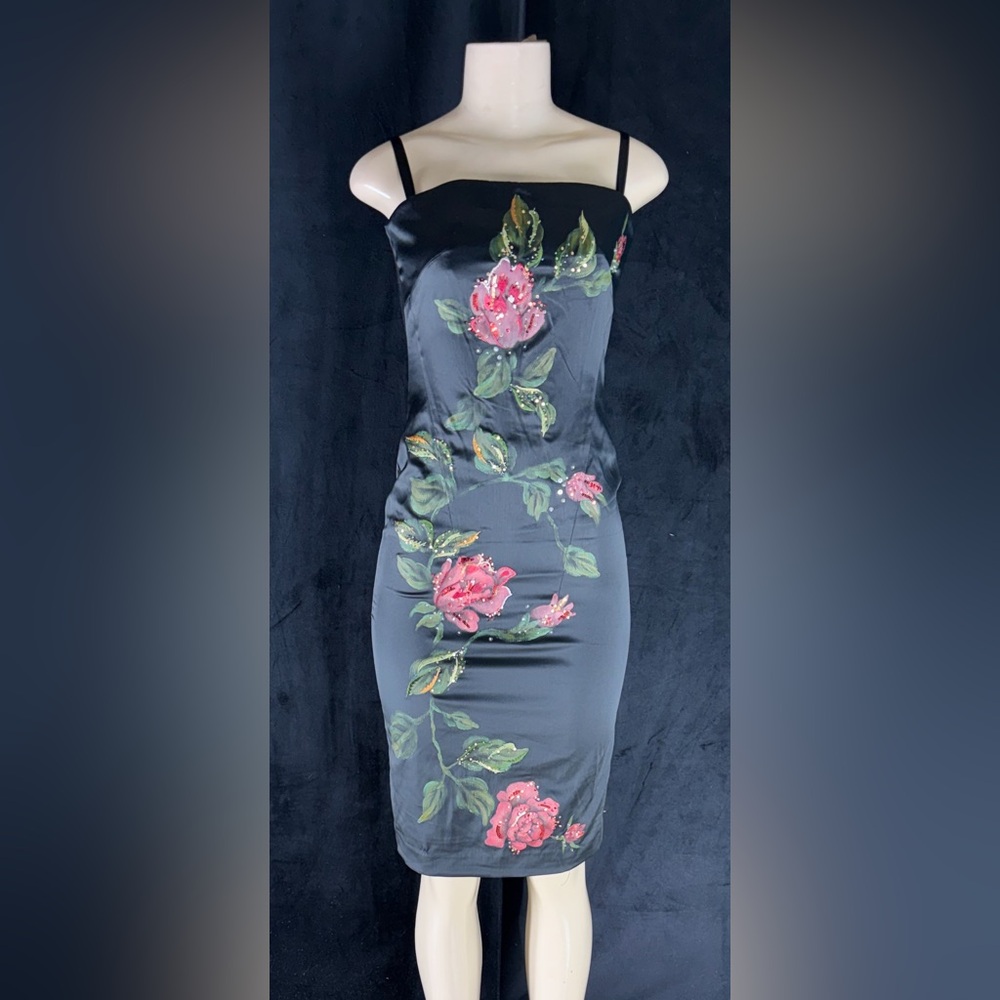 Floral Black Dress by Mandalay